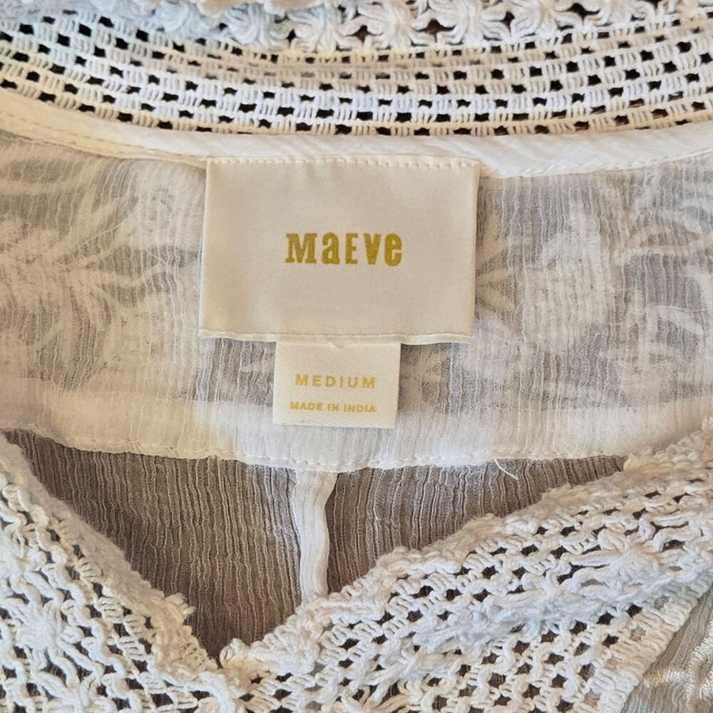 Maeve Batwing Gauze Top Size Medium - Picture 6 of 7